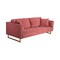 Armen Living Lenox Pink Velvet Modern Sofa with Brass Legs LCLN3PNK - alternate 4